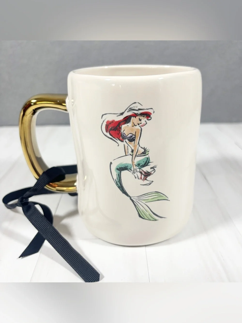 New RAE DUNN x DISNEY PART OF YOUR WORLD Ariel Little Mermaid Coffee Mug LL Cup